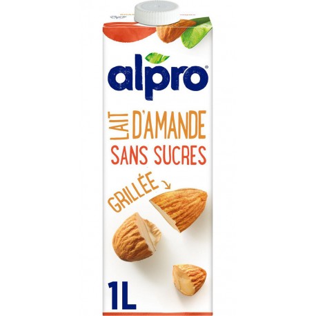 ALPRO Boisson végétale Lait d'Amande grillée sans sucres 1L