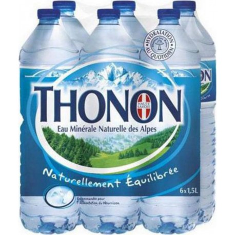 Thonon Eau minérale naturelle 1,5L (pack de 6)