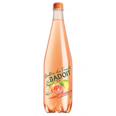 Badoit Bulles de Fruits Pamplemousse Touche de Citron 1L (lot de 6 bouteilles)