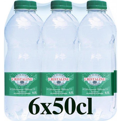 Cristaline Eau de source gazeuse 50 cl (pack de 6)