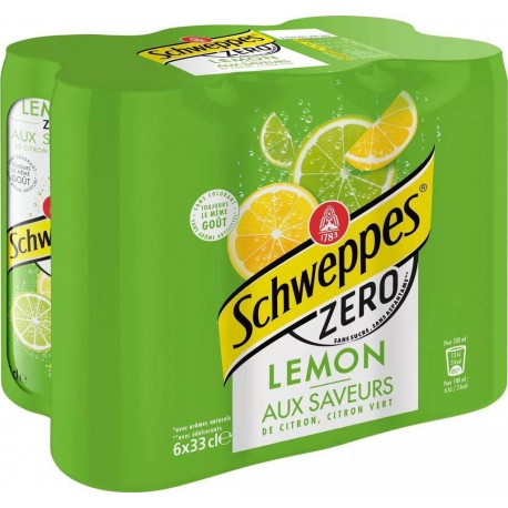 Schweppes Lemon Zéro SLIM 33cl (pack de 6)