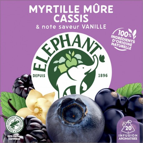 ELEPHANT Infusion Myrtille Vanille x20
