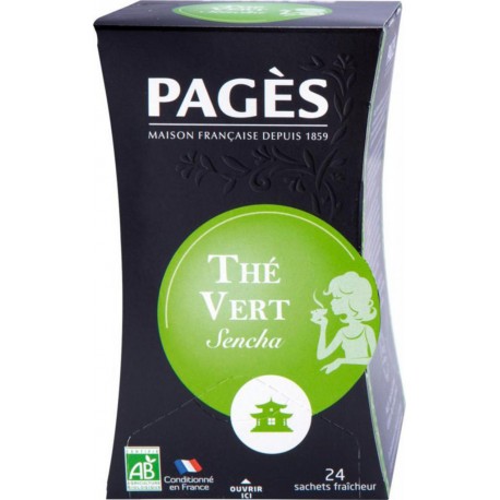 Pages Thé Vert Sencha Doux Bio 20 sachets (lot de 3)