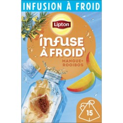 LIPTON Infusion à froid pêche mangue x15 sachets