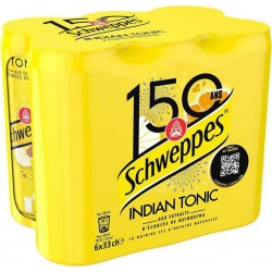 Schweppes Indian tonic à l'extrait d'écorces de quinquina 33cl (pack de 6)