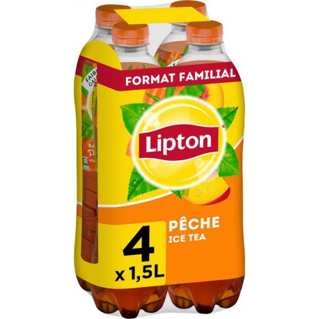 Lipton Thé glacé Ice Tea Pêche 1,5L (pack de 4)
