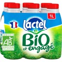 LACTEL Lait entier bio UHT 6x1L (pack de 6)