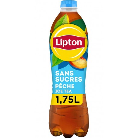 LIPTON Boisson Thé Glacé Pêche Zéro Sucres 1,75L
