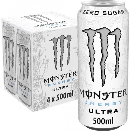 MONSTER Boisson Énergisante Sans Sucres Ultra 4x50cL (pack de 4)