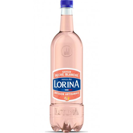 LORINA Limonade Artisanale Goût Pêche Blanche 1L